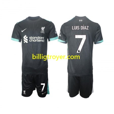 Billige Fotballdrakter Liverpool Luis Diaz 7 Barn Bortedraktsett 2024/25 Kortermet